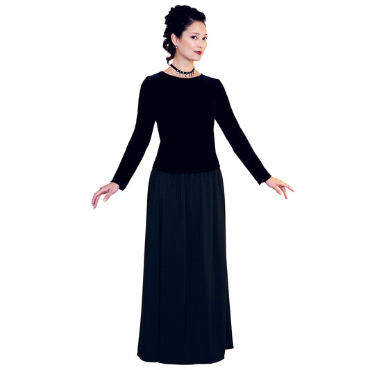 Long Sleeve Top & Pull-On Skirt