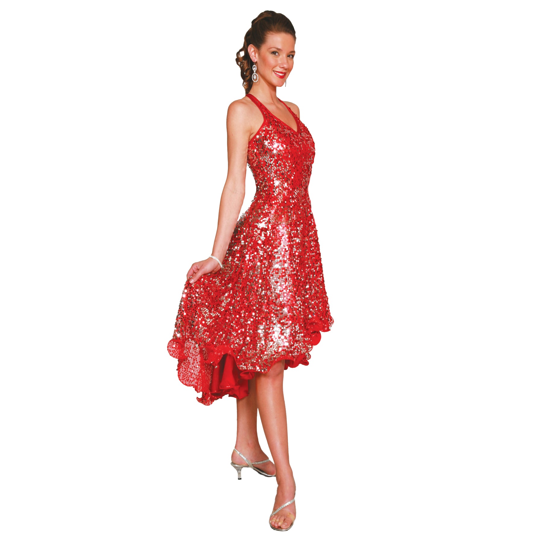 V-neck line & Criss-cross Back Dress Dance Sophisticates V-neck line & Criss-cross Back Dress Dance Sophisticates