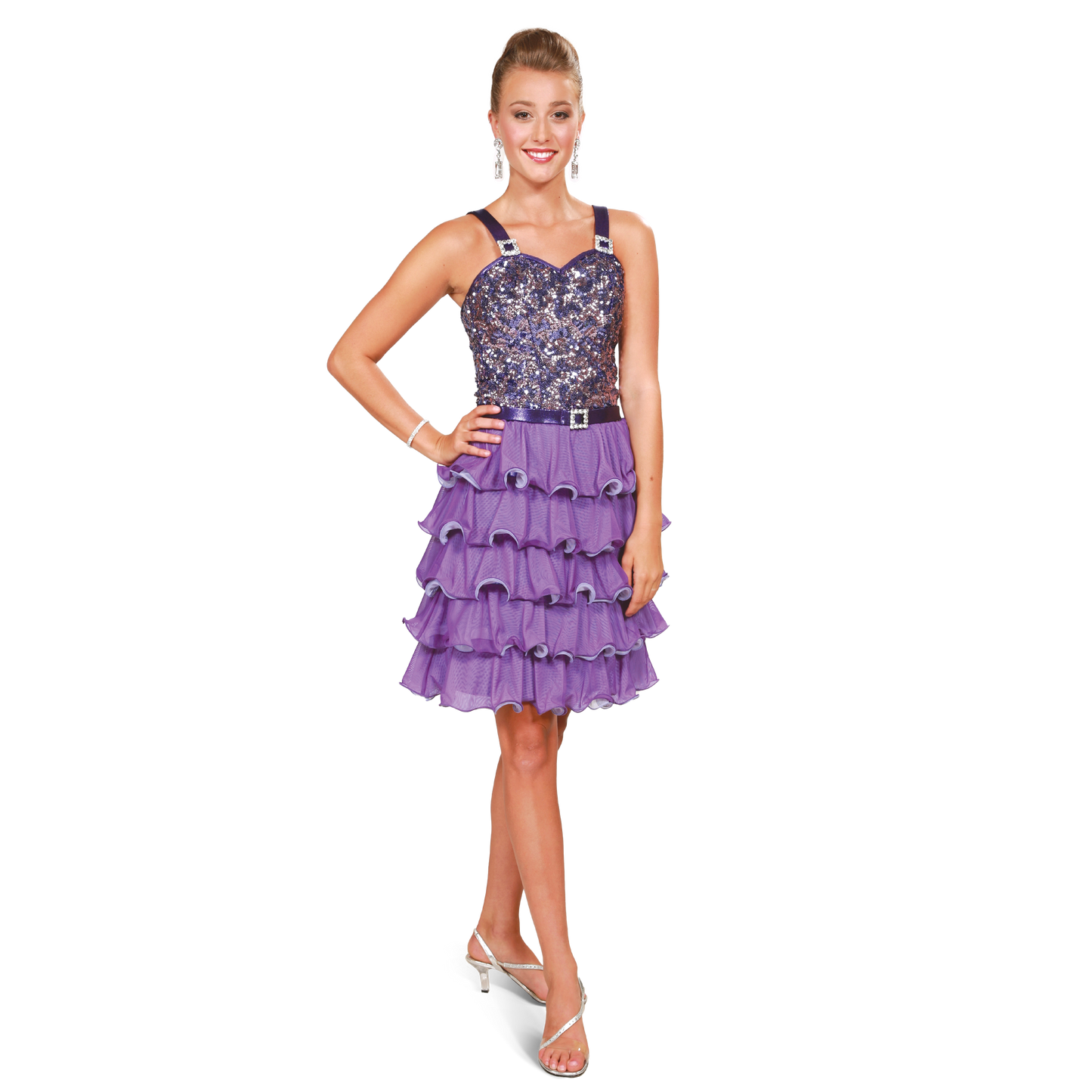 Sequin and Ruffle Dress