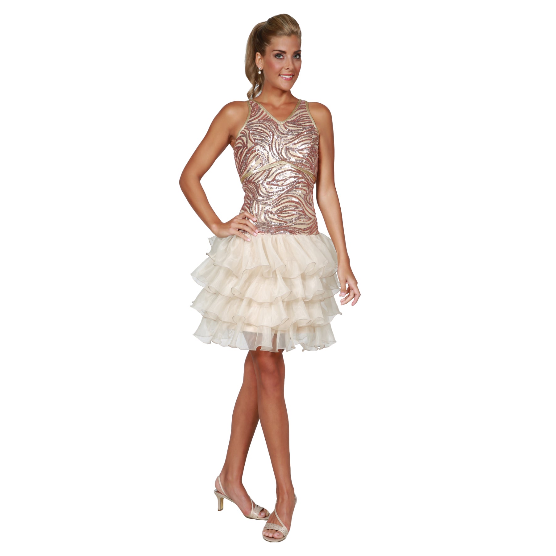 V-Empire Waist & Neckline Dress Dance Sophisticates V-Empire Waist & Neckline Dress Dance Sophisticates