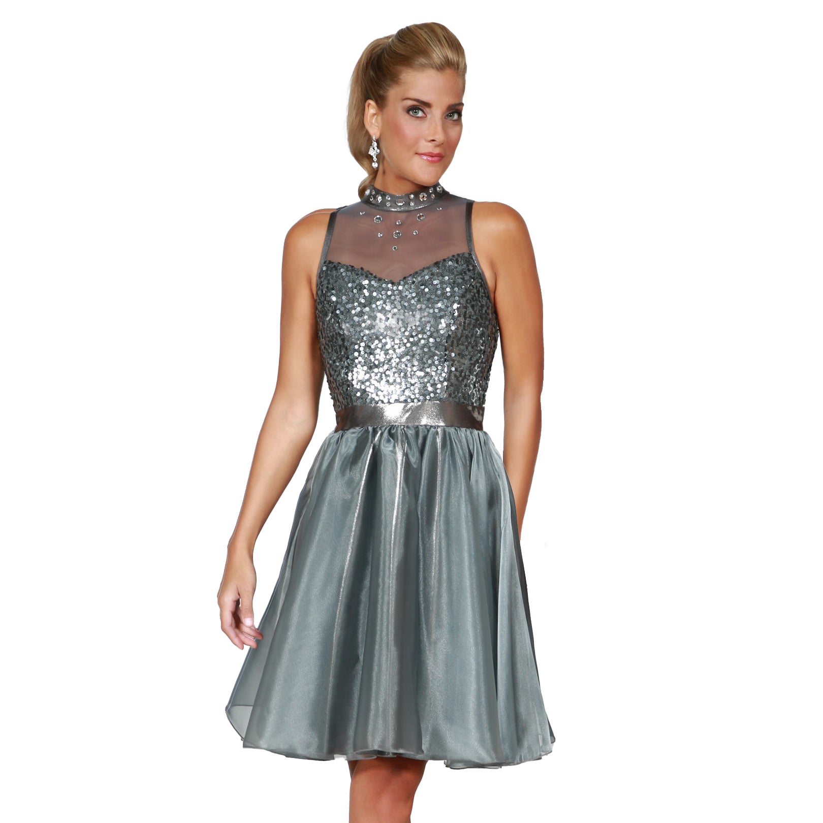 Marylyn Sequin Dress with Organza Skirt Dance Sophisticates Marylyn Sequin Dress with Organza Skirt Dance Sophisticates