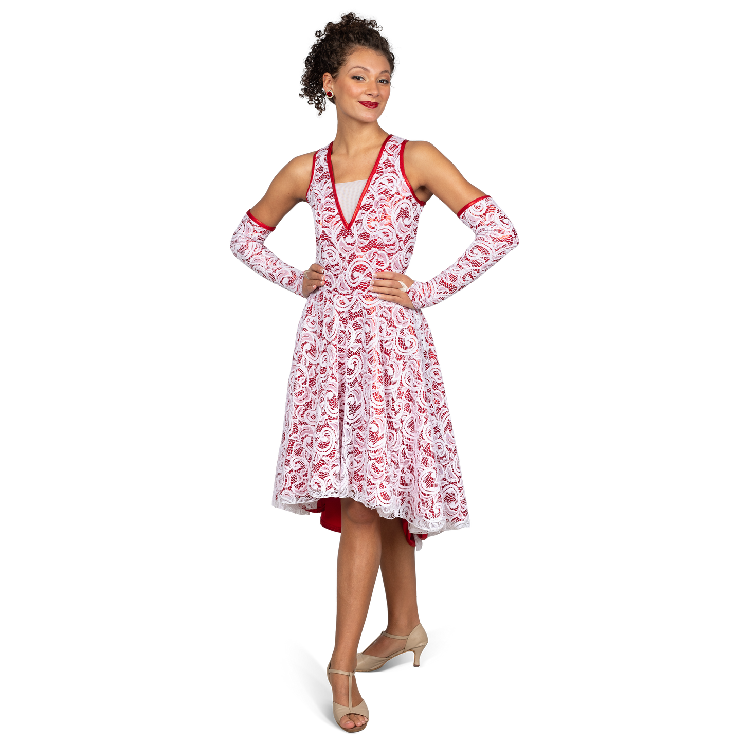 Lace over Foil Dresses