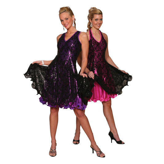 Bubble Sequin Halter & V-neck Dresses