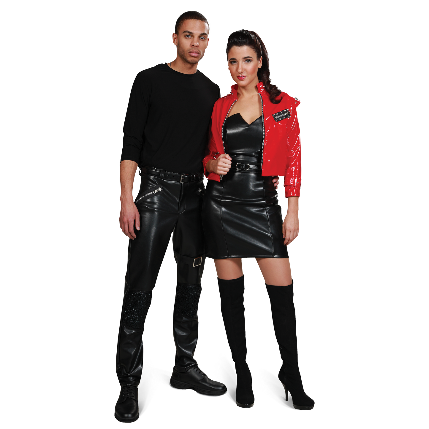 Faux Leather Couples Look