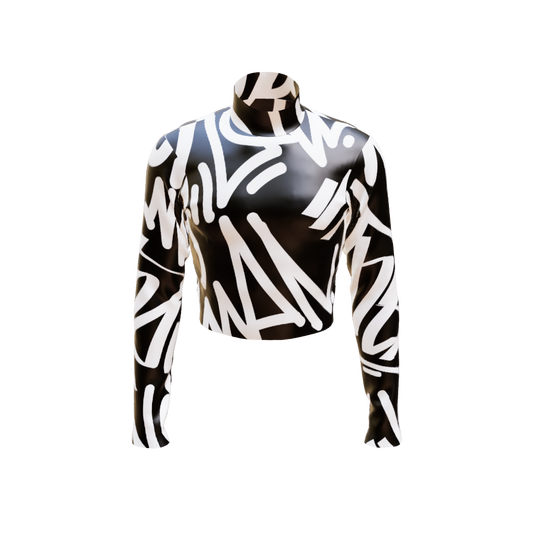 Emotion Band Top - Repeating Print