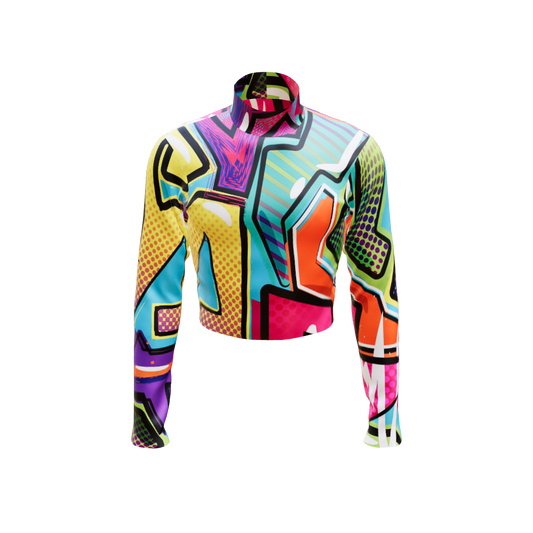 Emotion Band Top - Repeating Print