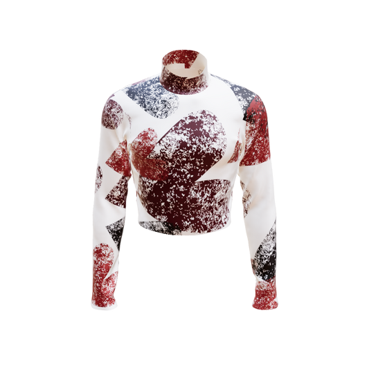 Emotion Band Top - Repeating Print
