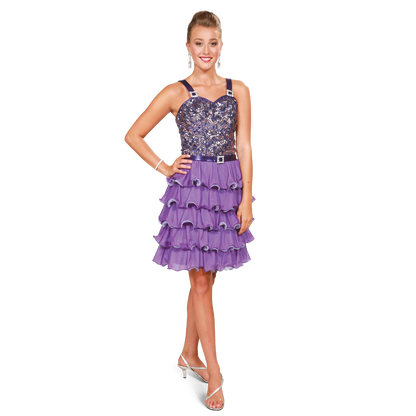 Sequin and Ruffle Dress