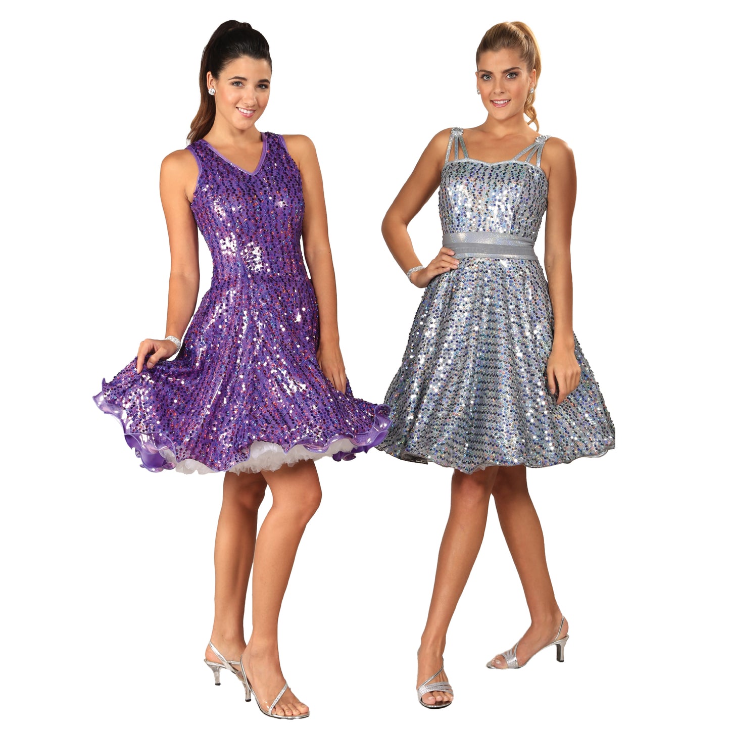 Sequin Dresses with Petticoats