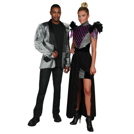 Faux Fur & Feathers Couples Look with Tearaway Skirt