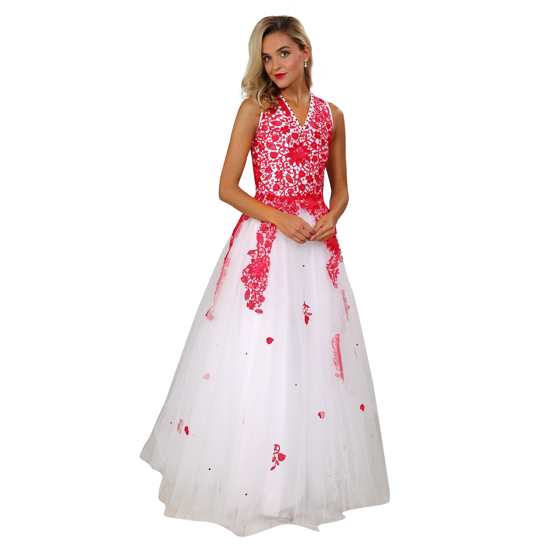 Floral Lace & Mesh Gown – Dance Sophisticates