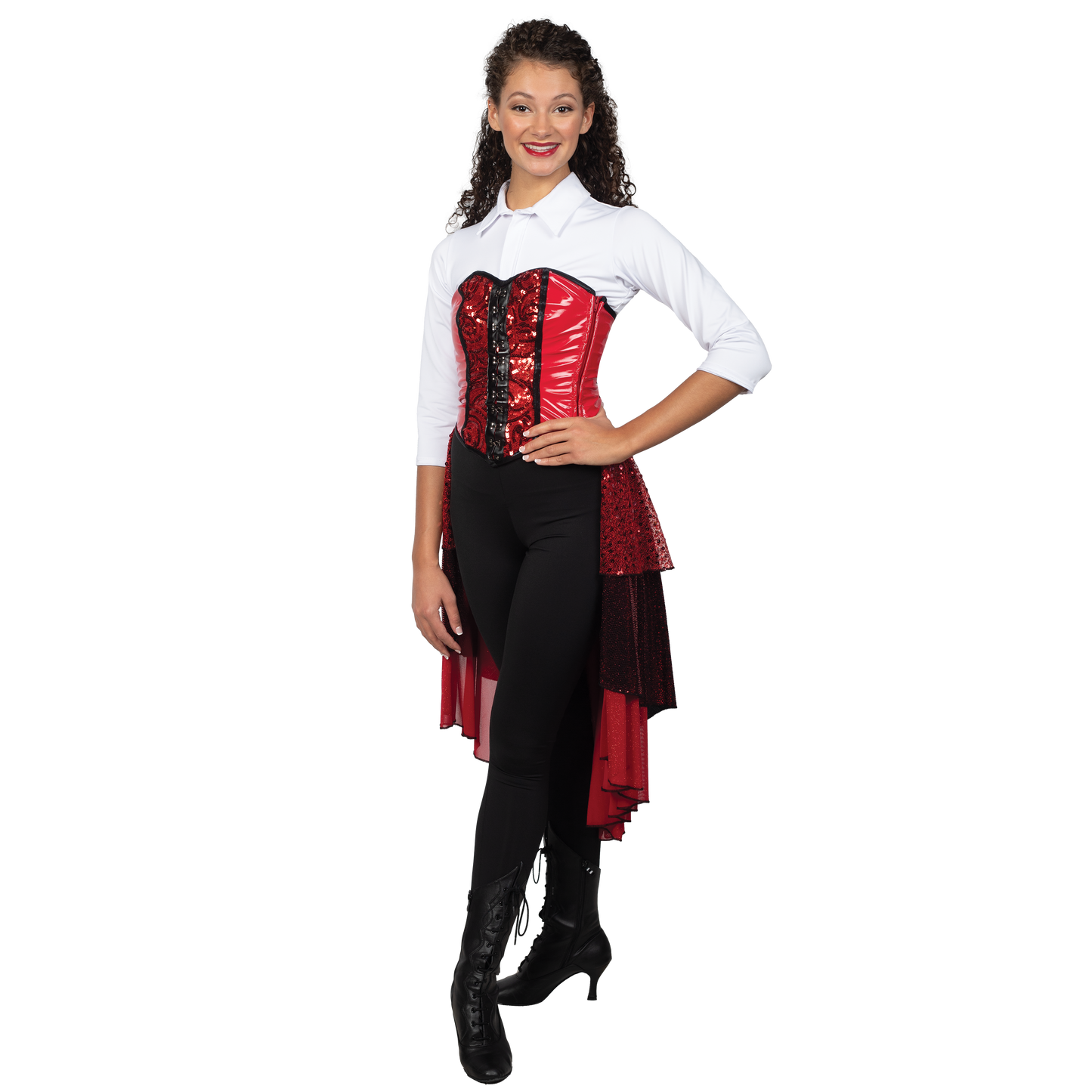 Collared Unitard and Corset