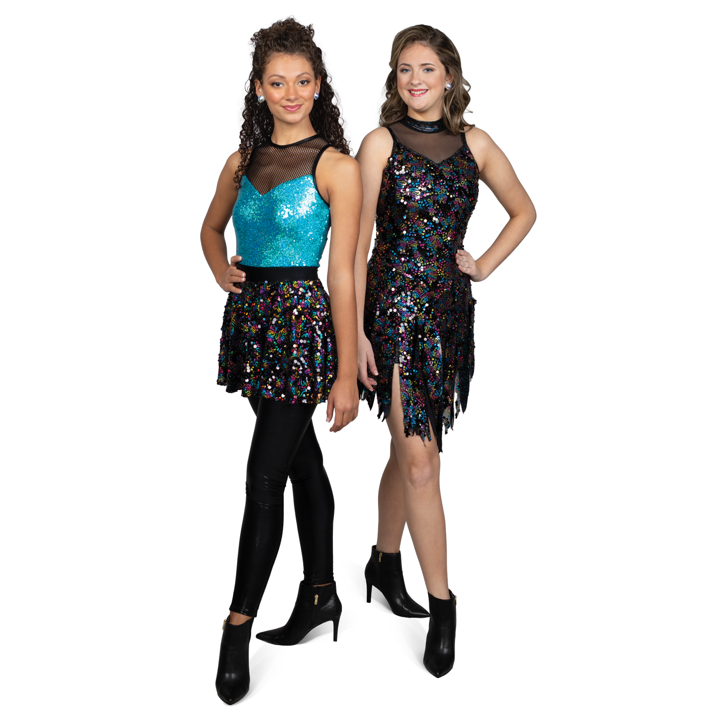 Multi-Color Sequin Unitard and Dress