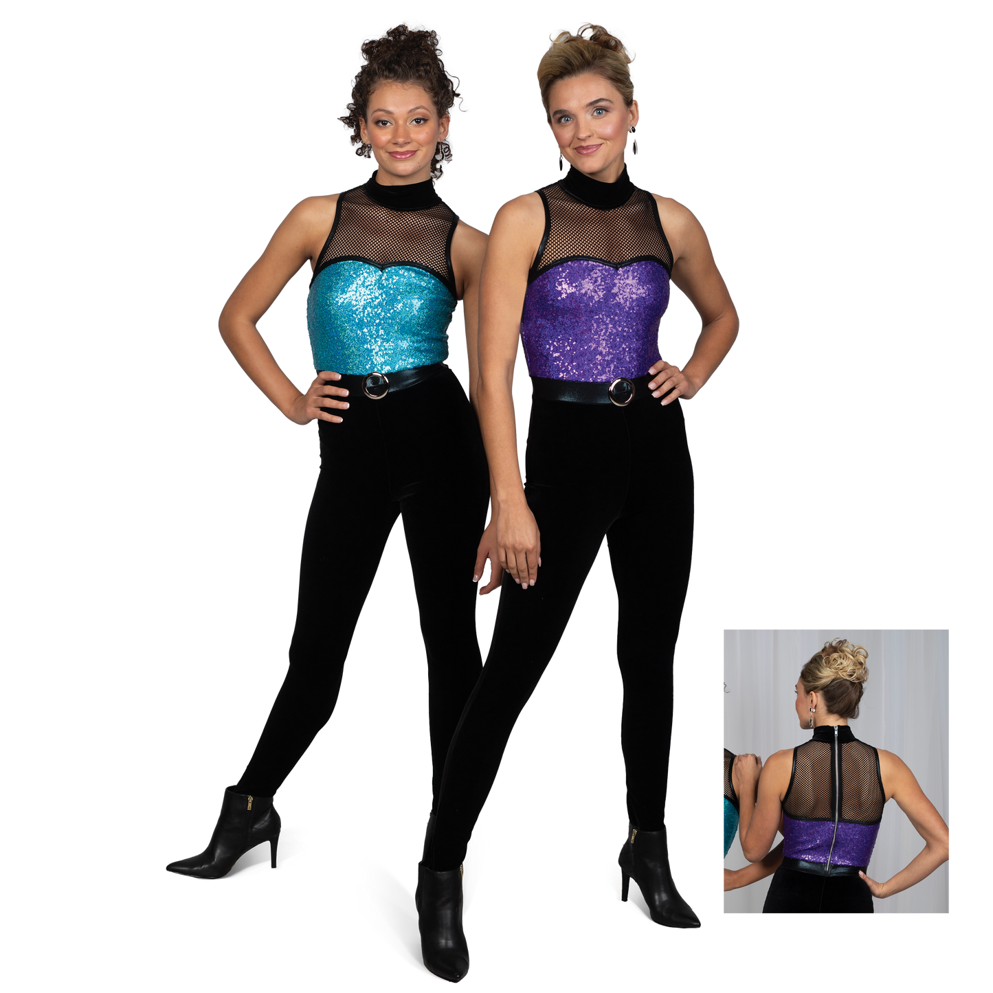 Sequin and Mesh Jumpsuit