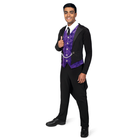 Mens Suit with Velvet Vest