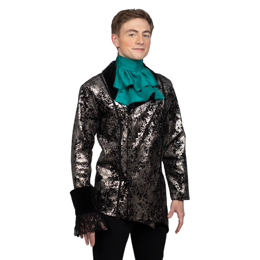 Mens Crushed Velvet and Jabot Jacket