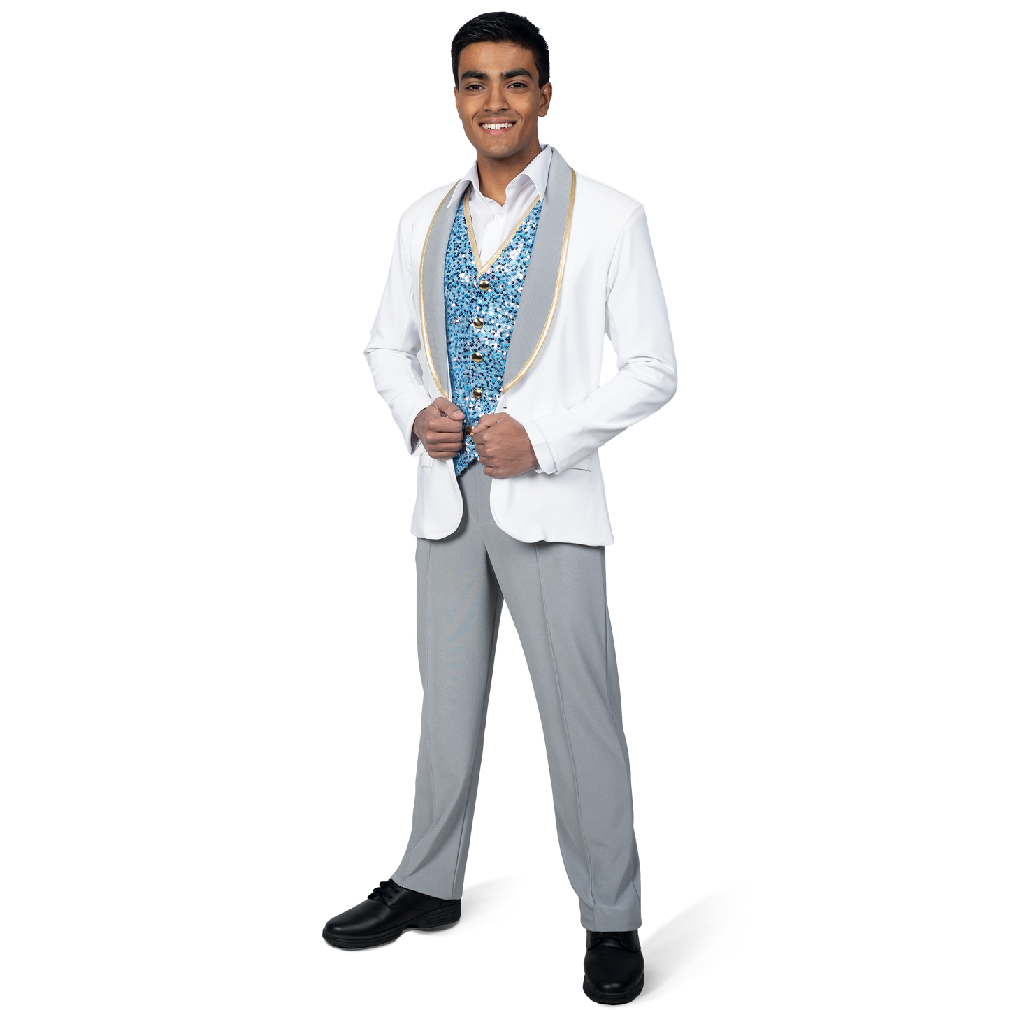 Mens Sequin Vest with Jacket