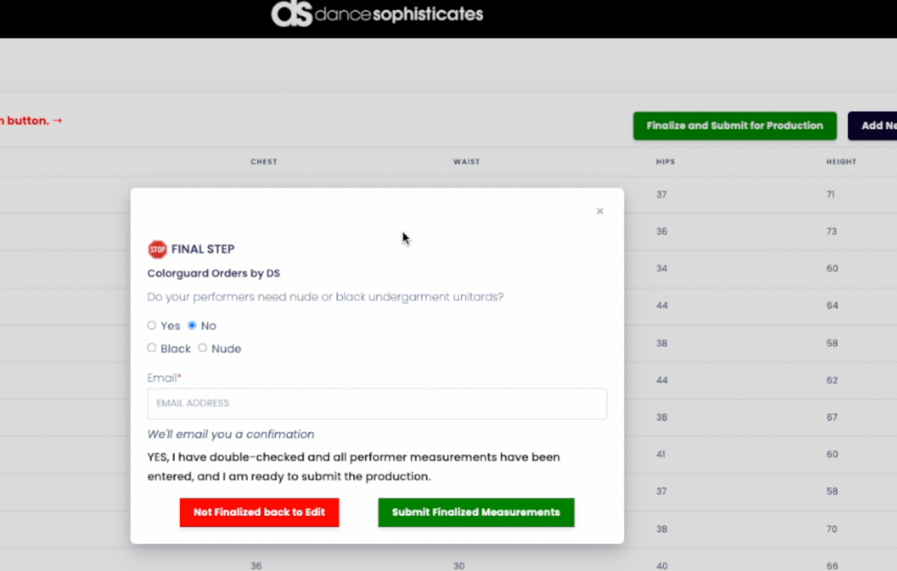 Load video: In order for your measurements to move into production you must confirm AND finalize your measurements in the DS Measurements Portal